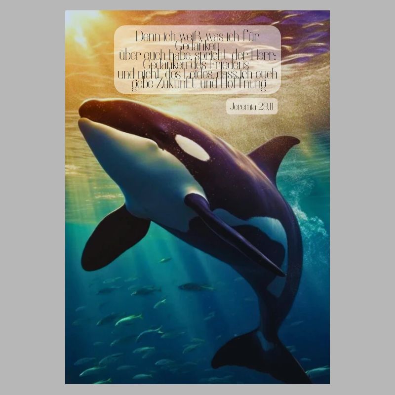 Orca Unterwasser Hoffnungsvers