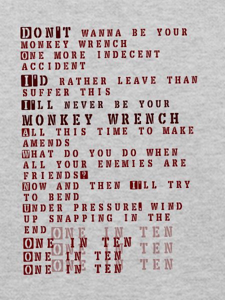 Foo fighters lyrics - monkey wrench