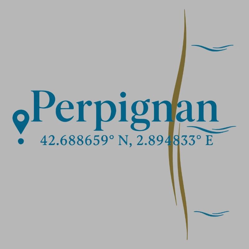 Perpignan Coastal Coordinates Emblem