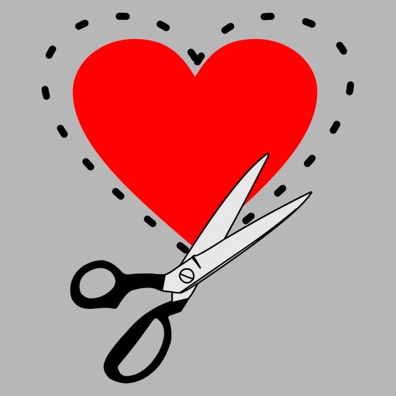 Pattern cutting red heart