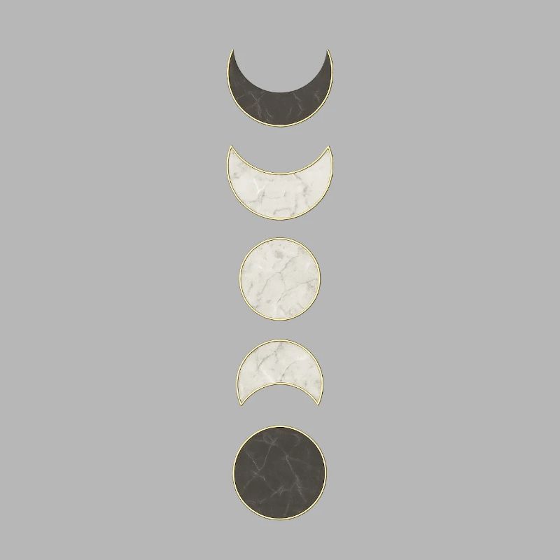 Moon Phases Marble Pattern