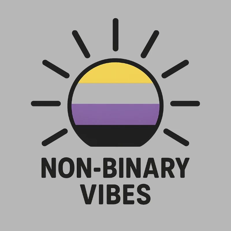 Non-Binary Vibes Sun Logo
