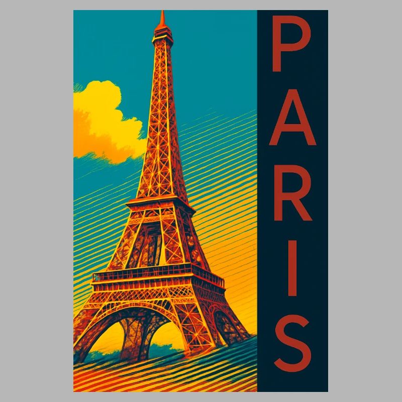 Paris PopArt Skyline Eiffelturm