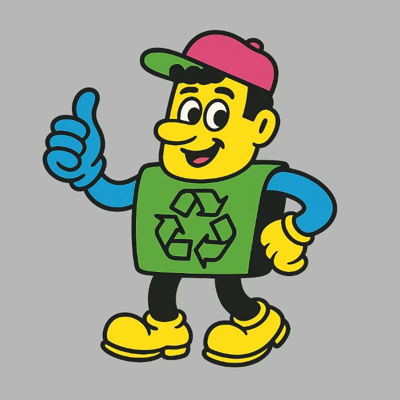 Recycle Hero Maskottchen-Tee