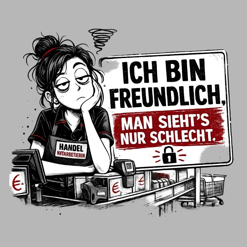 Ich bin freundlich. Man sieht’s nur schlecht.