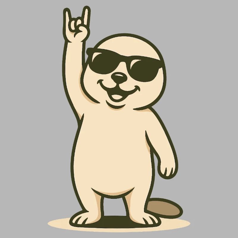 Bébé phoque cool avec pose de bascule