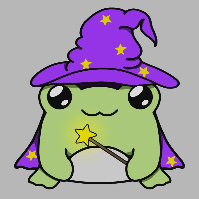 Wizard frog with hat