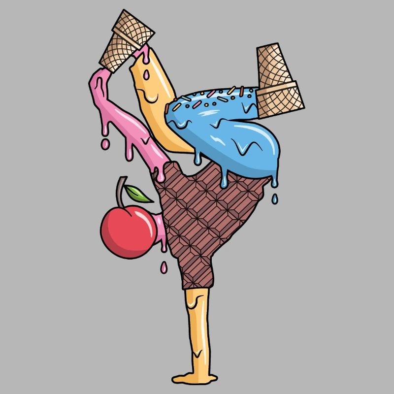 Breakdance Eiscreme Tanz Breakdancer Breakdancing