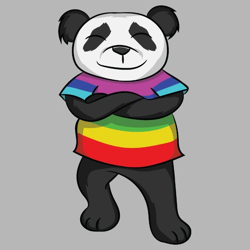 Panda Rainbow Pride  with Attitude