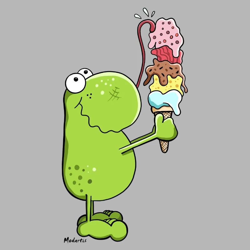 Frosch mit Eis