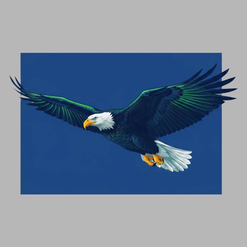 Vol d’aigle dans Blue Sky, Seattle, Seahawks
