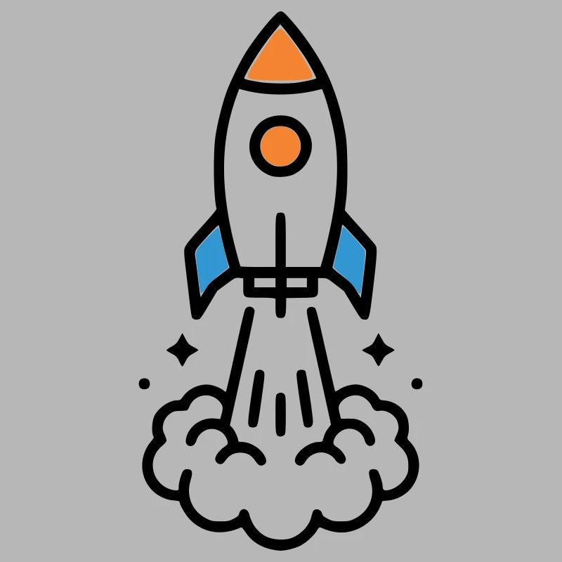 Rocket Launch Space Comic