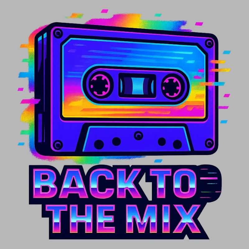 Conception de cassettes rétro néon