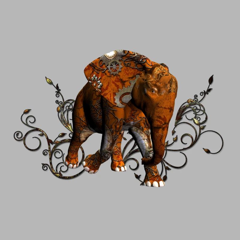 Superbe éléphant steampunk