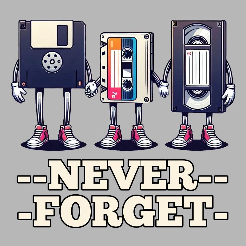 Floppy Disk, Cassette, VHS - Never Forget