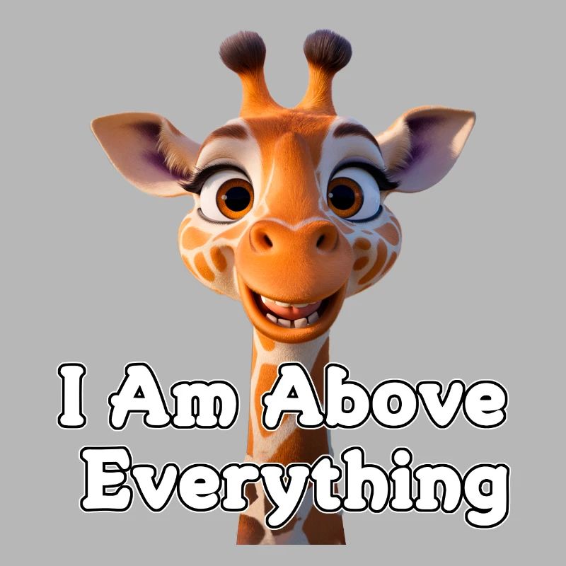 Girafe avec message de motivation