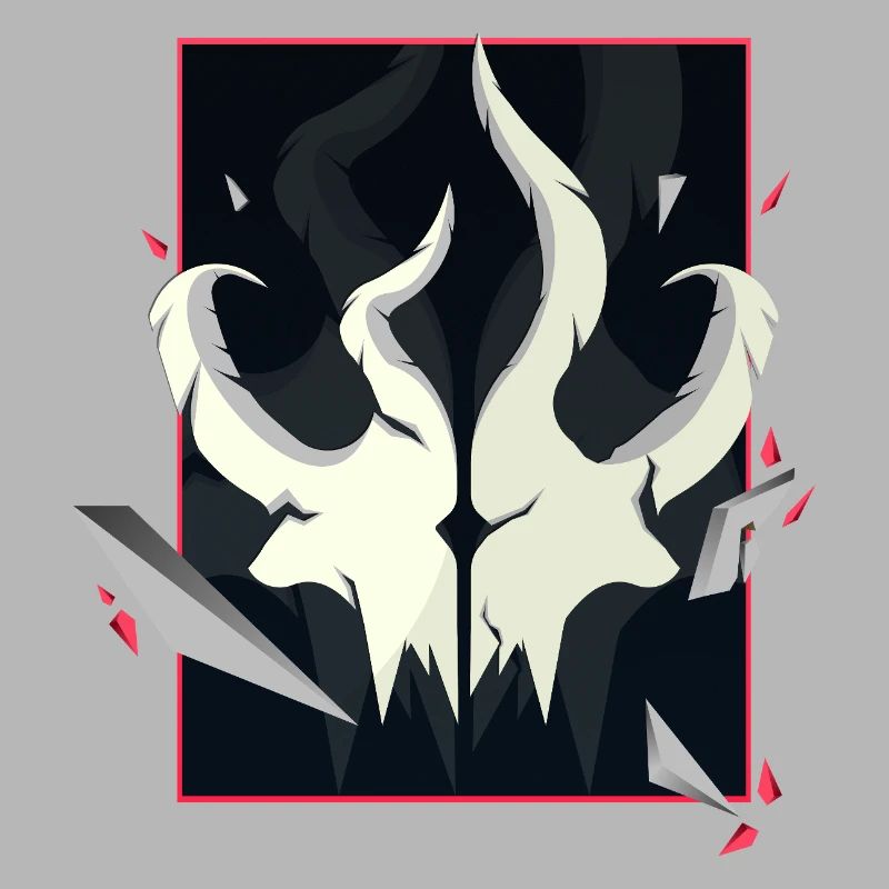 Horned Skull – Red Accent Edition