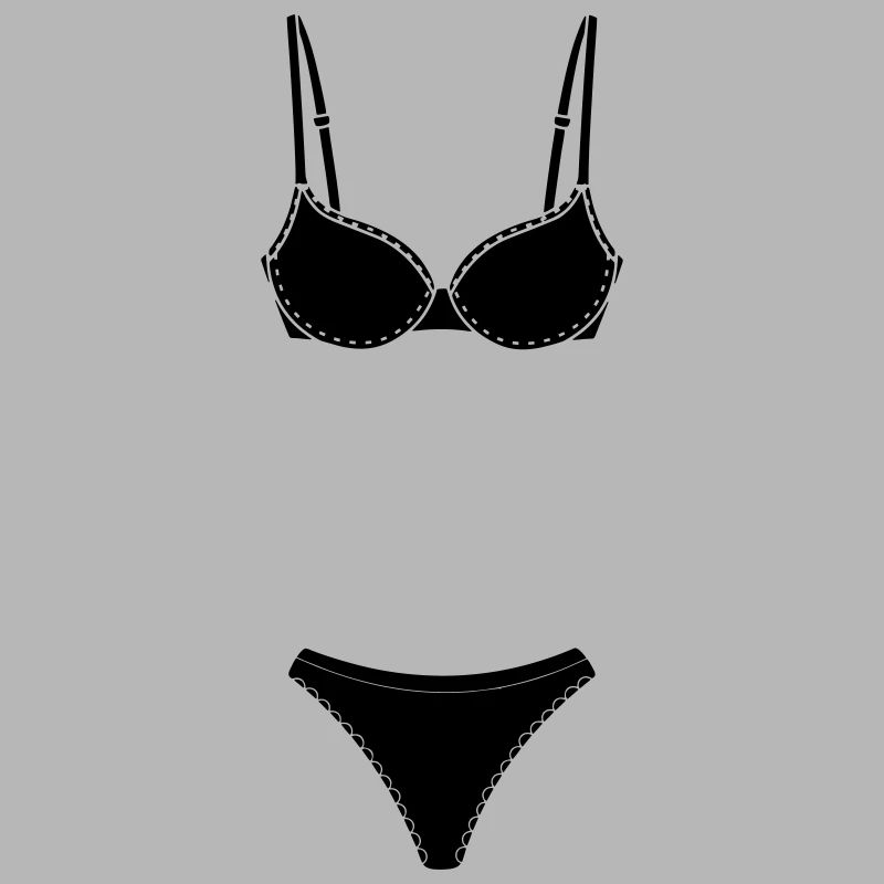 Dessous- oder Bekini-Logo für Geschäft oder Marktstand