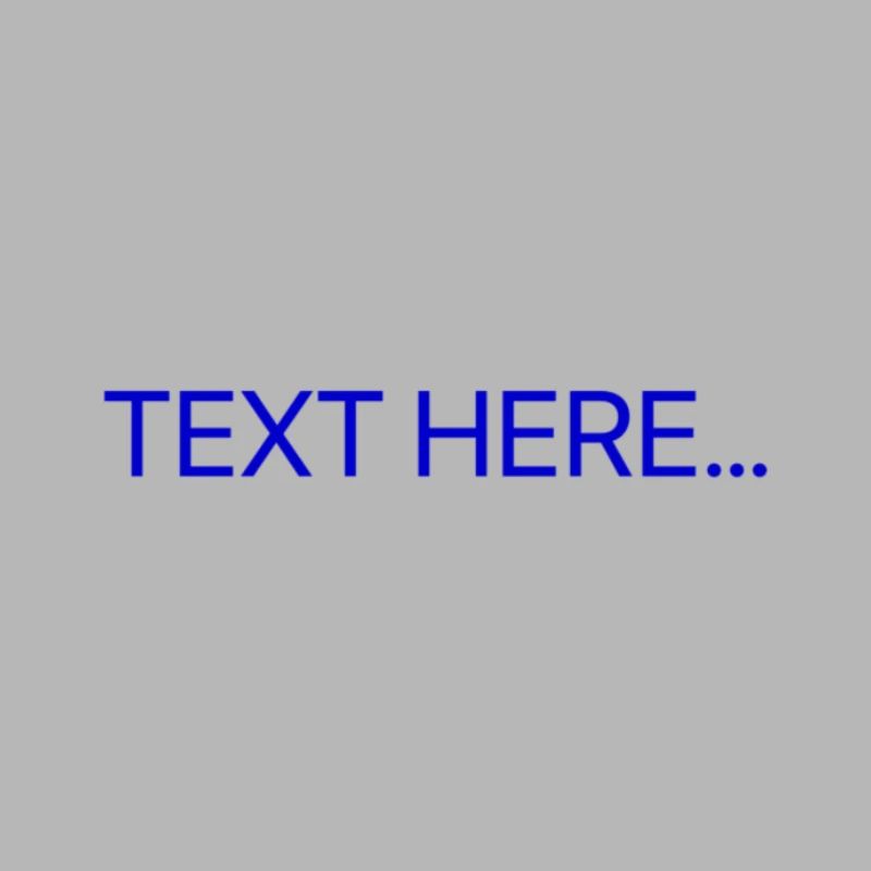 Plain Text Blue Text Print