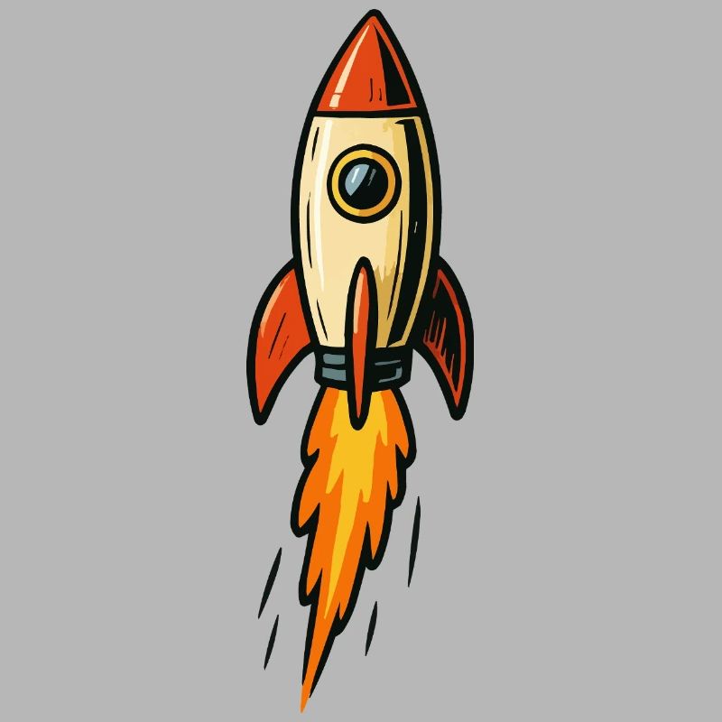 Rocket Illustration Fire Flight
