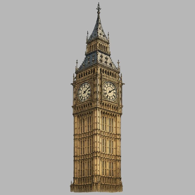 Big Ben Clock Tower: Victorian Detail
