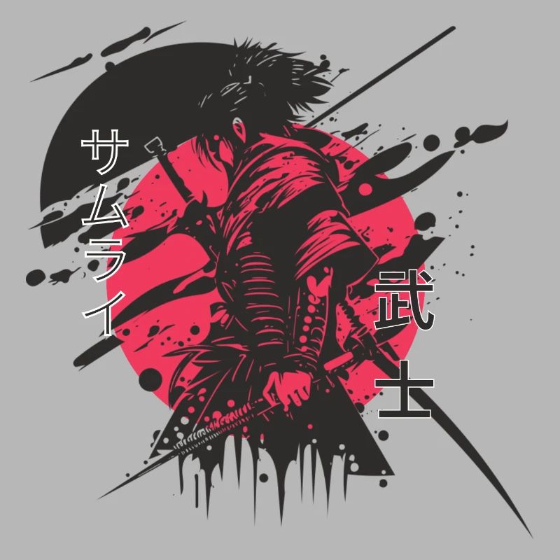 Elephant Samurai Neon Print