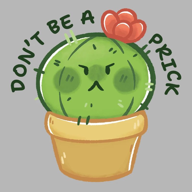 Grumpy Kaktus mit Botschaft