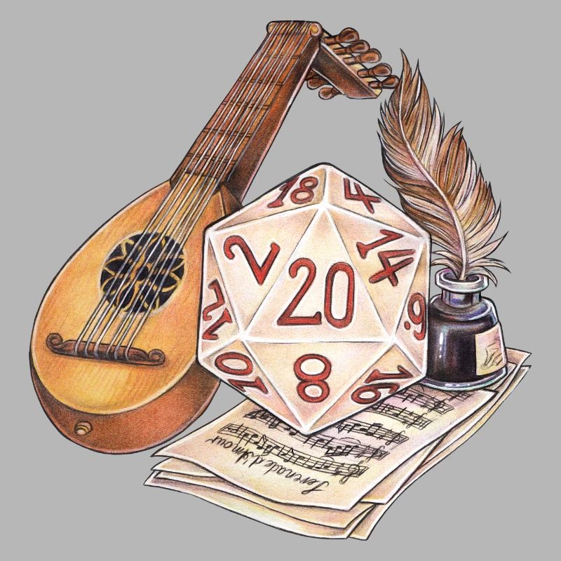 Role Playing Game Tabletop D20 Dice Gift Bard