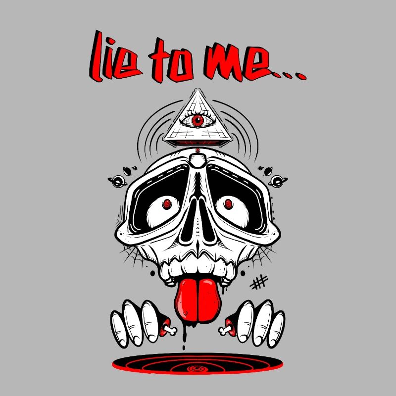 Mysterious skull with triangle