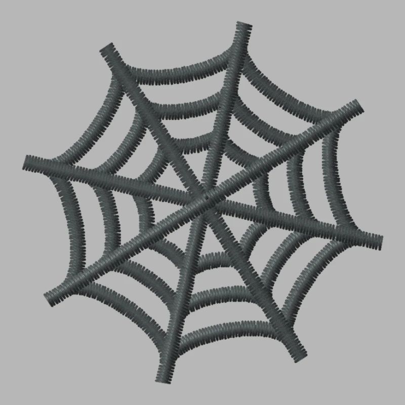Embroidered spider web
