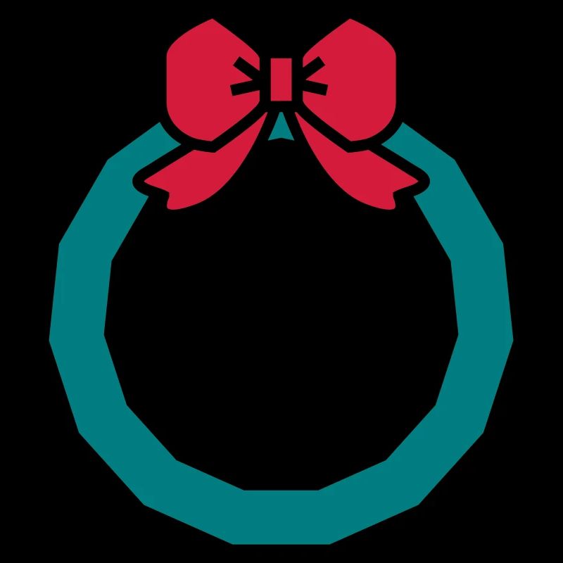 Weihnachtskranz mit rotem Band