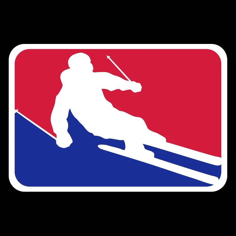 blau rot button rahmen schild ski fahren runter be