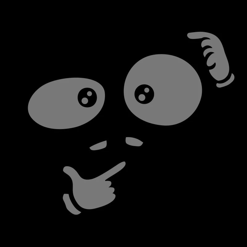 Hand gesture skeptical face