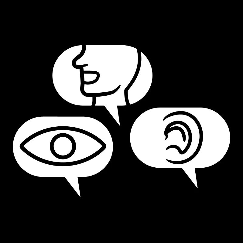 See Speak Hear Speech bubbles