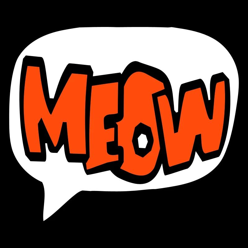 Meow Cat Meow Letters Speech Bubble Text Quote
