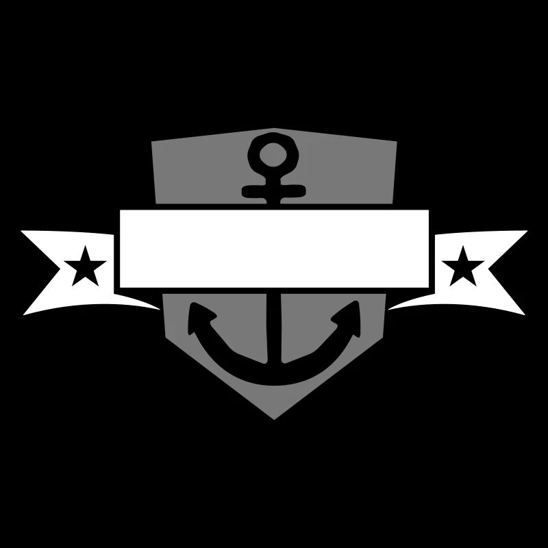 banner schild wappen text name geankert anker werf