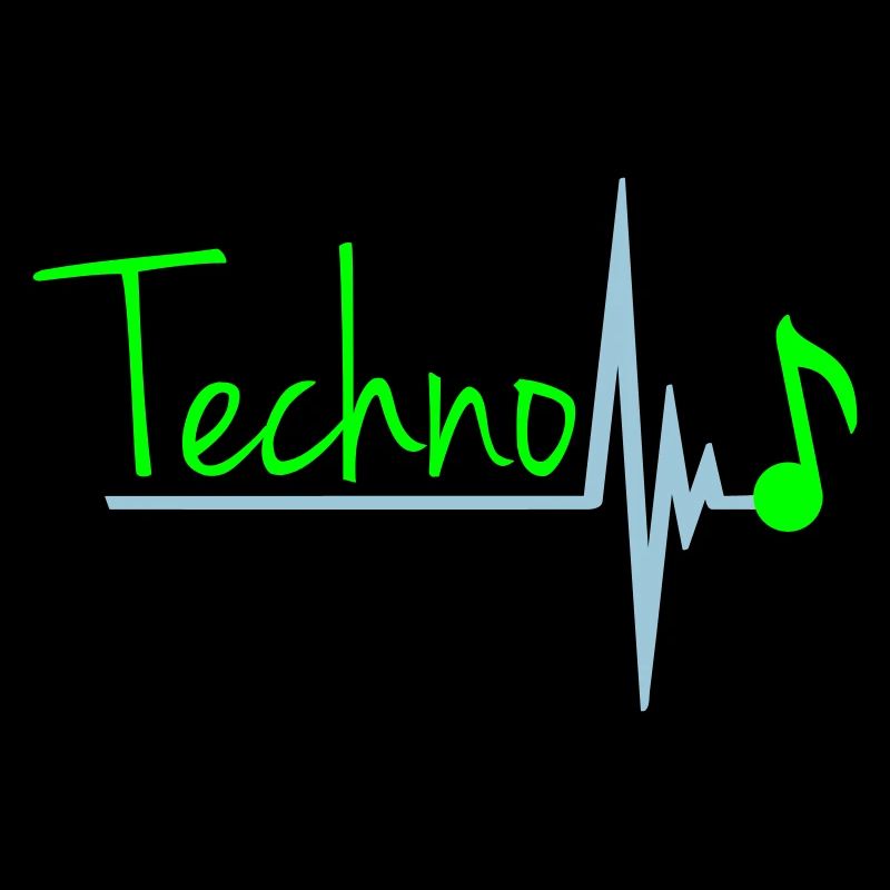 Techno Music Letters Musical Note Pulse Heartbeat