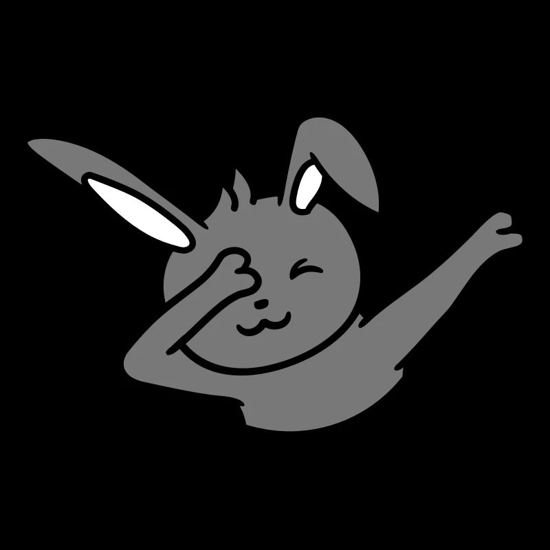 Bunny Dabbing Dab Dance Pose Dancing Hole Party Fun