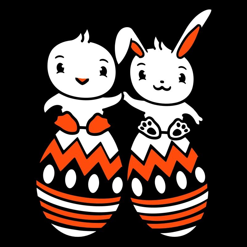 Bunny Bird Chick 2 Friends Large Easter Eggs Huge