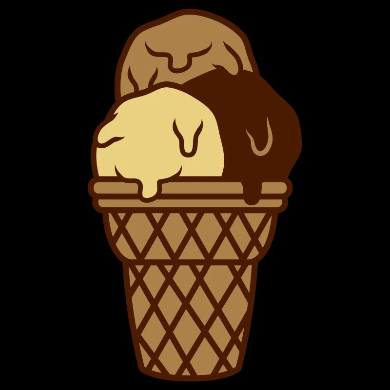 3 leckere Eiskugeln Waffel