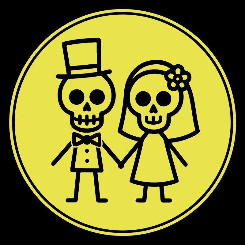 Hochzeit Skelett Lustig Ehepaar