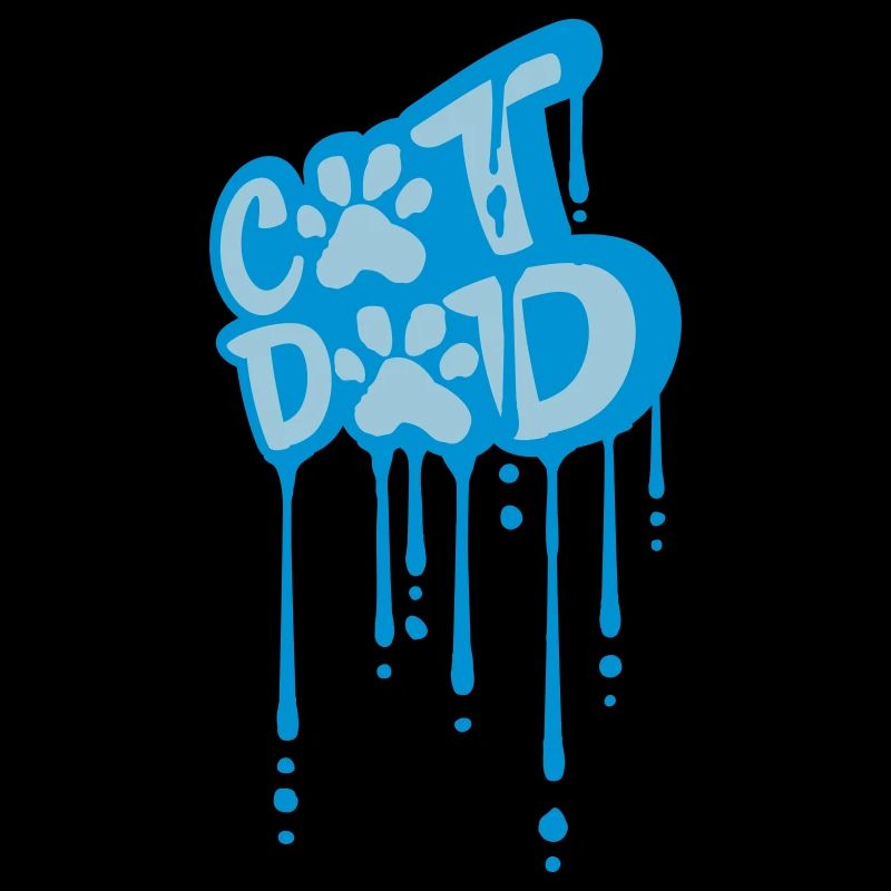 Cat Dad Graffiti Paw