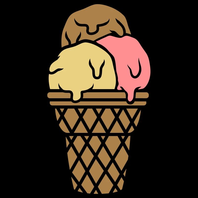 Schokolade Vanille Erdbeer Eis