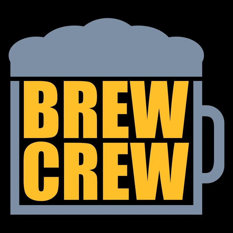Verre de bière disant Brew Crew