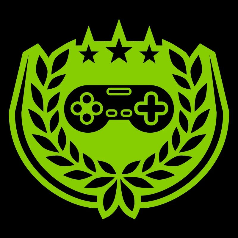 Retro Controller Stars Laurel Wreath