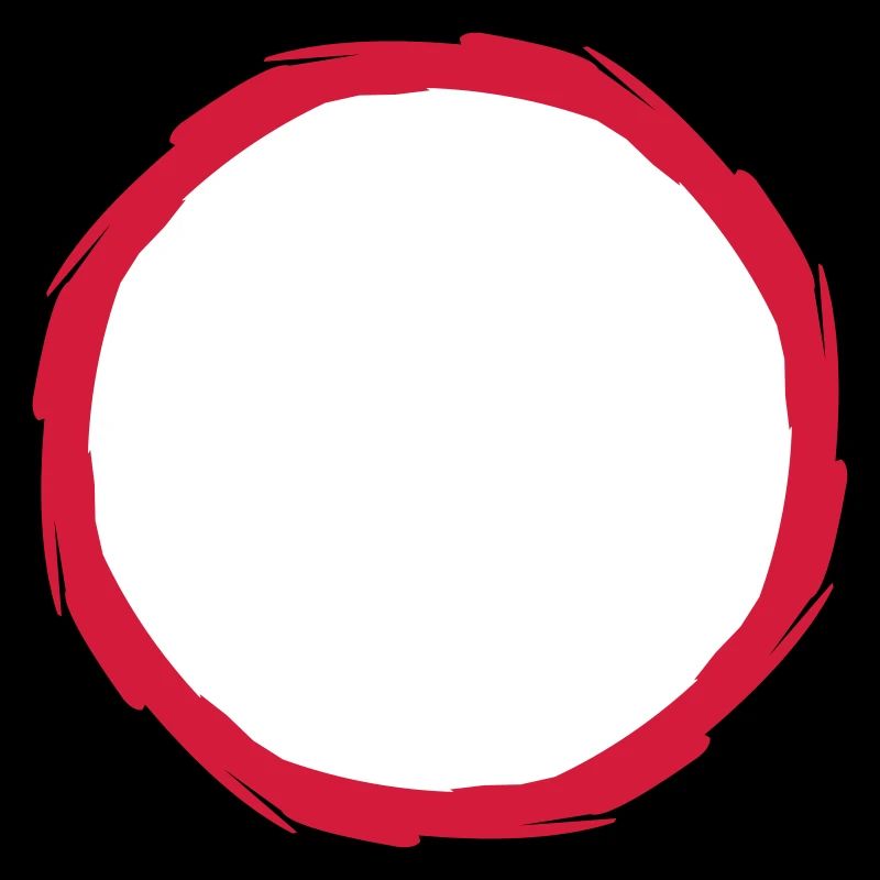 red ring circle round frame outline contour path