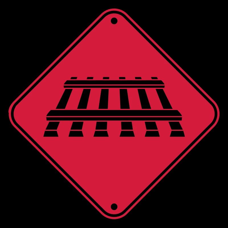 Caution track sign