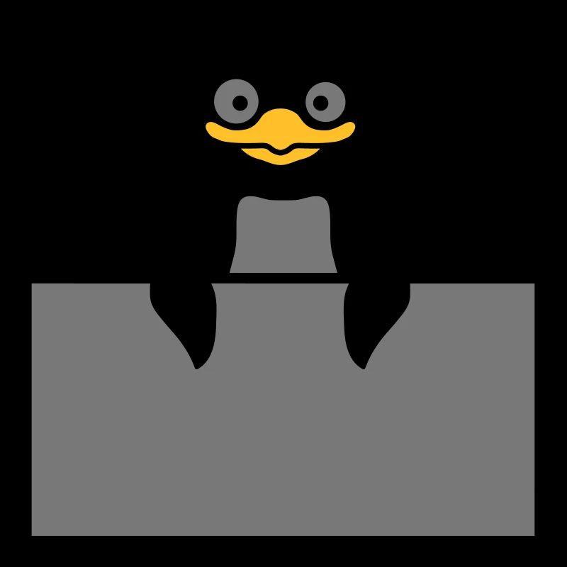 Alberner Penguin derrière Schild