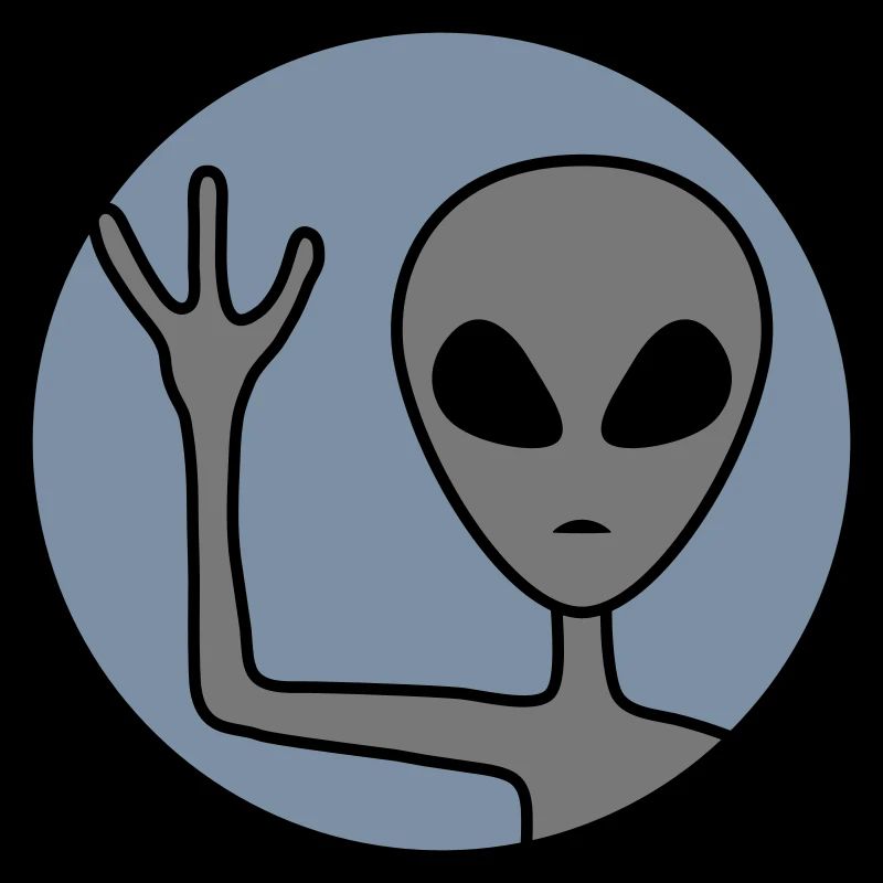 Graues Männchen Kreis Alien