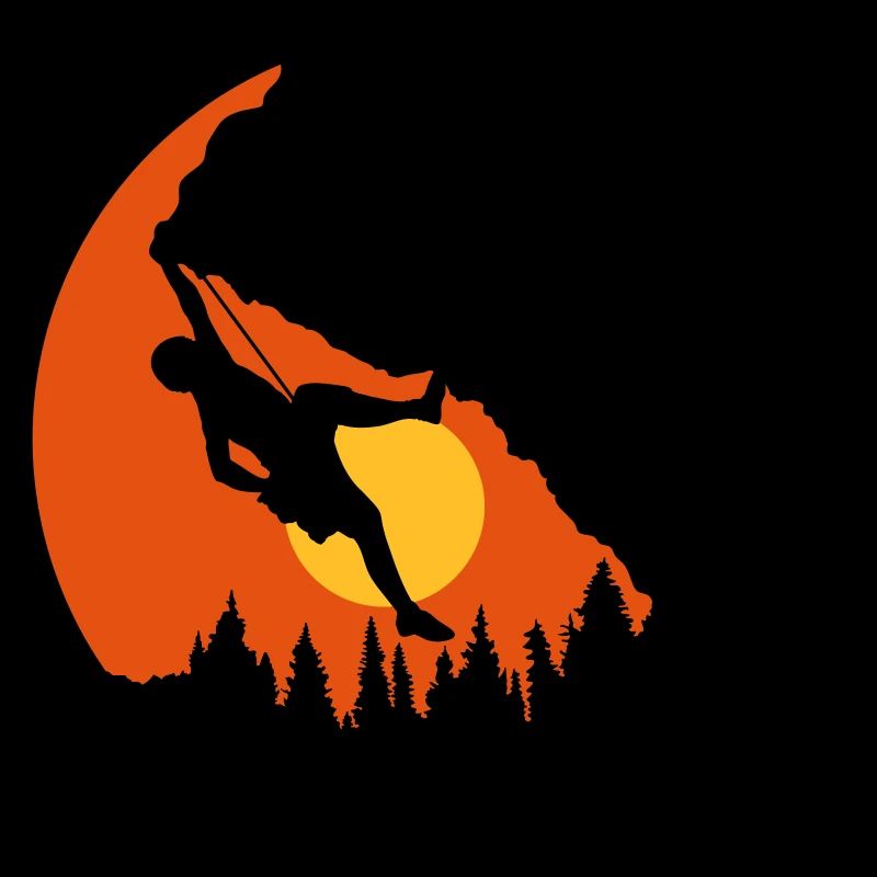 Sun Evening Climbing Silhouette